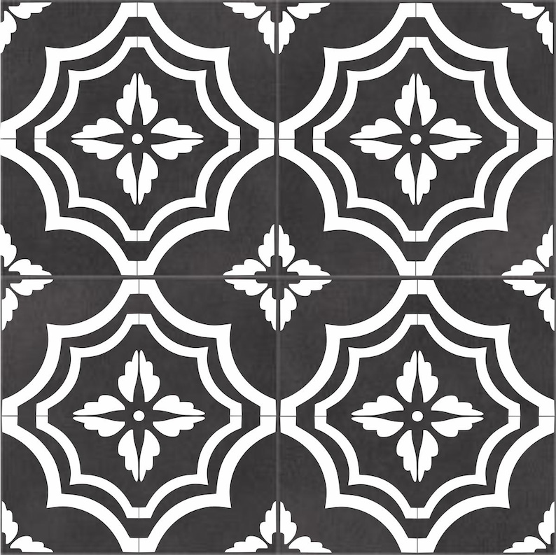 Tile Shape Outlines LILIANA TILE STENCIL - Tile Stencils - Painting Floors - Painting ...