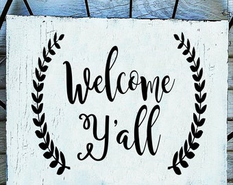 WELCOME Stencil - Wall Stencils - Front Door Stencil - Create Welcome Signs  - Farmhouse Stencils - Reusable - Create Porch Signs - 5 Sizes