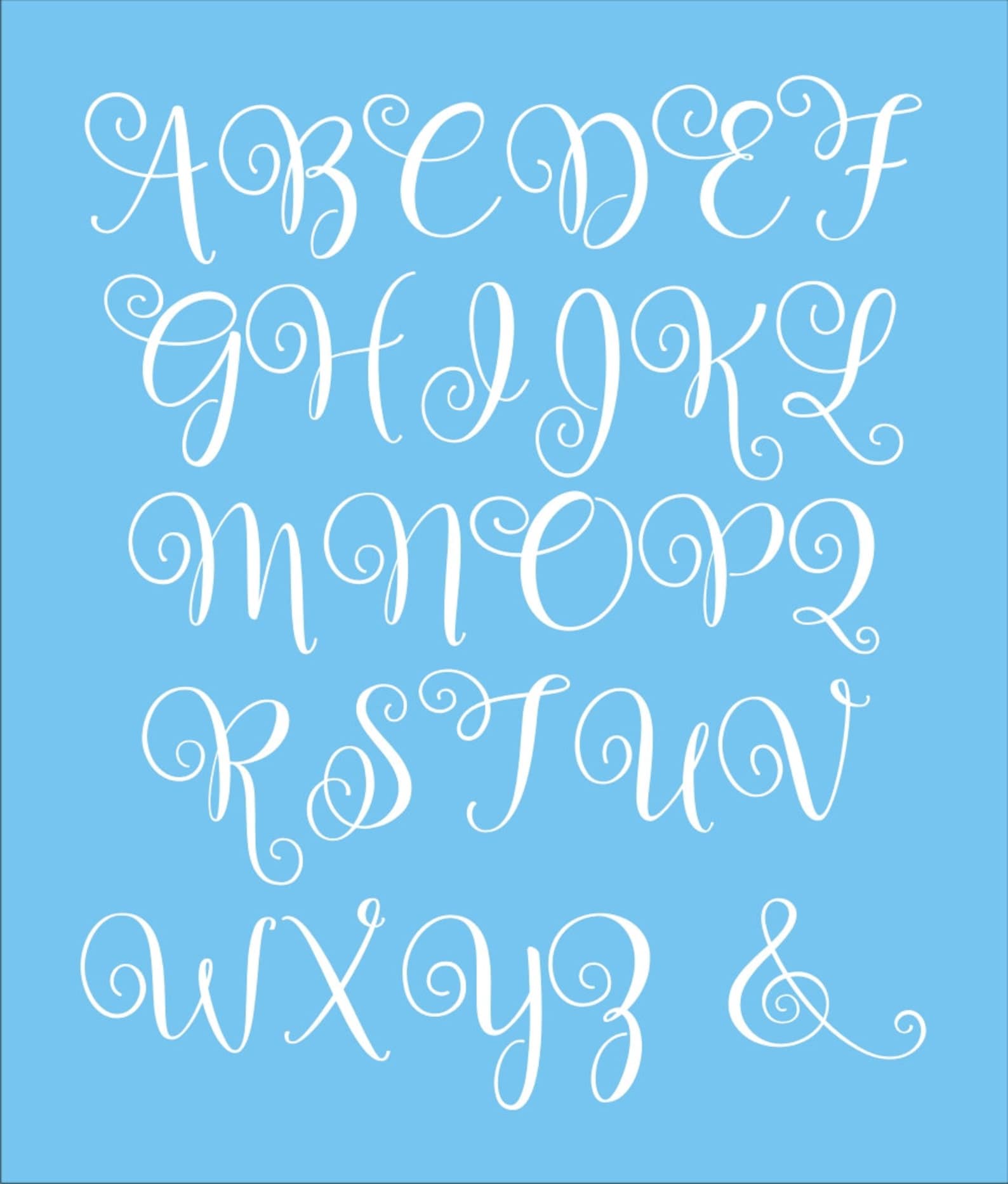 Alphabet Stencils - Letters - Curly Letters - Farmhouse - Alphabet ...