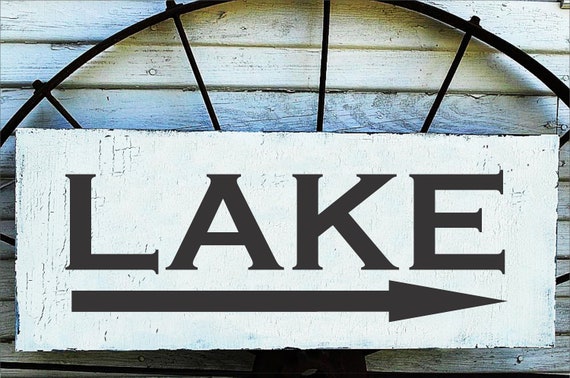 LAKE Stencil reusable STENCIL 7 Sizes Available Create | Etsy