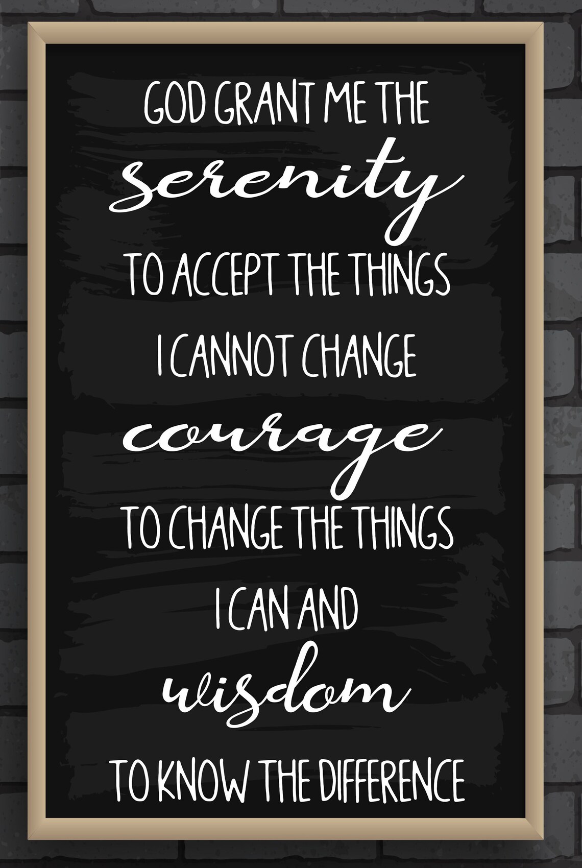 Serenity Prayer Stencil Reusable Stencil God Grant Me the Etsy Australia