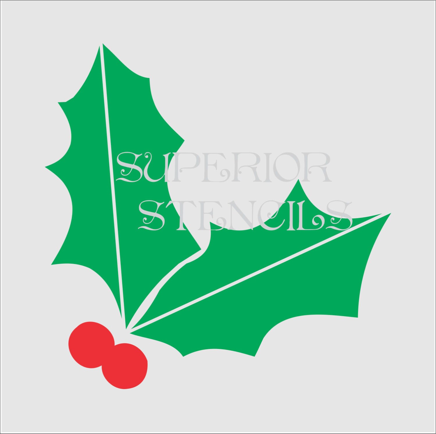 Mistletoe Holly Stencil Reusable STENCIL... 8 Sizes | Etsy