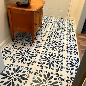 Tile Stencil - Painting Floors - Floor Painting - Bathroom Tile - Stair Risers - Stencil for Painting Floors - Stair Risers - FREE Shipping