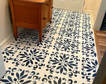 Tile Stencil - Painting Floors - Floor Painting - Bathroom Tile - Stair Risers - Stencil for Painting Floors - Stair Risers - FREE Shipping