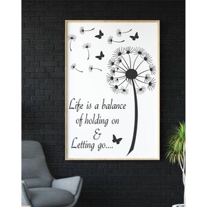 La vie est un équilibre au pochoir - décoration de ferme - pochoirs de cuisine - peintures de ferme - enseignes de cuisine - source d'inspiration - 5 tailles réutilisables