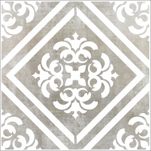 Stencil for Painting Floors - Italia Tile Stencil - Tile Stencils - Paint Stair Risers - Backsplash - Fireplace Stencil - REUSABLE 14 size