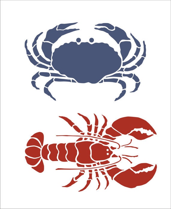 Crab Stencils Lobster Stencils Beach Stencils Create Beach Signs, Beach  Pillows, Crab Napkins, Lobster Tablecloths Reusable 6 Sizes - Etsy