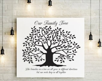 Family Tree  Stencil - Like branches of a tree - Family Tree - Wall Stencil - Family Photo Display - Create Family Tree - Reusable 5 sizes