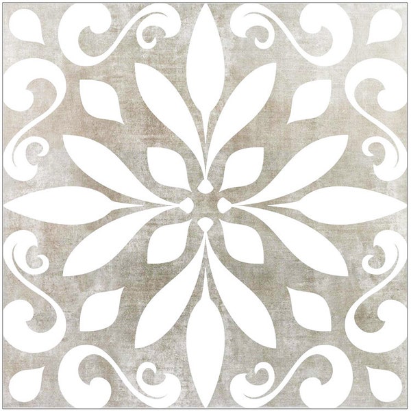 Tile Stencil Sahara - Tile Stencil - Floor Stencil - Stair Riser Stencil - Backsplash Stencil - Fireplace - Wall Stencil - Reusable 14 sizes