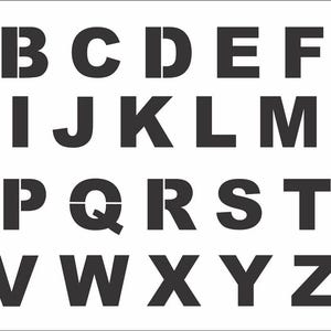 Alphabet Stencil - Letters - Block Letters - DIY Letters - Lettering ...
