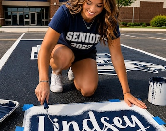 Senior 2027 Name Stencil - Custom Name Stencil - Reusable Wall Stencil - Paint Custom Signs - Kids Room Decor - 8 Sizes Available