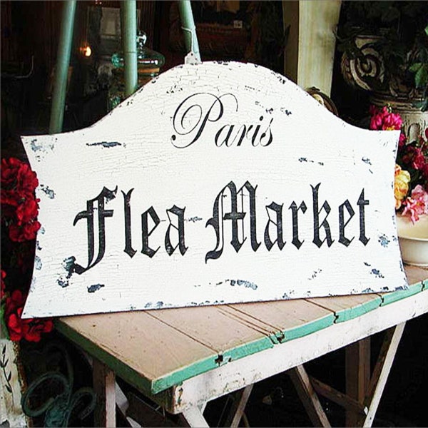 Paris Flea Market Stencil - Market Stencil - Kitchen Stencils - Farmhouse - Create Market Signs, Farmhouse Market Signs - Reusable 5 Sizes