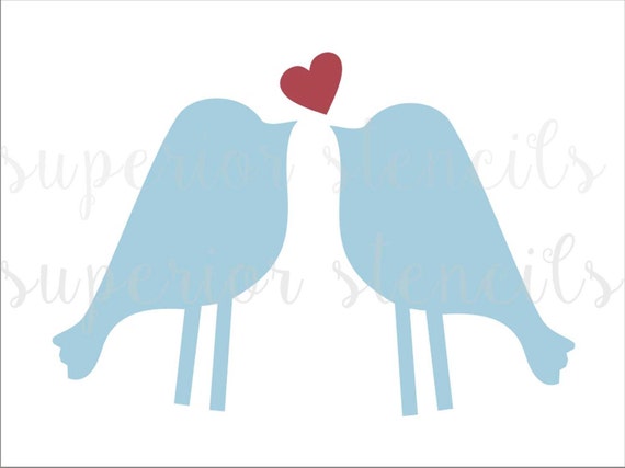 Petits Oiseaux Damour Avec Coeur Signe Réutilisables Pochoirs Disponible En 6 Tailles Créer Vos Propres Signes Romantiques Ou Oreillers