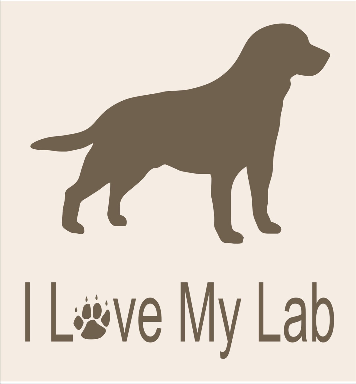 I LOVE My Lab Stencil Reusable Stencil 5 Sizes Available Etsy UK