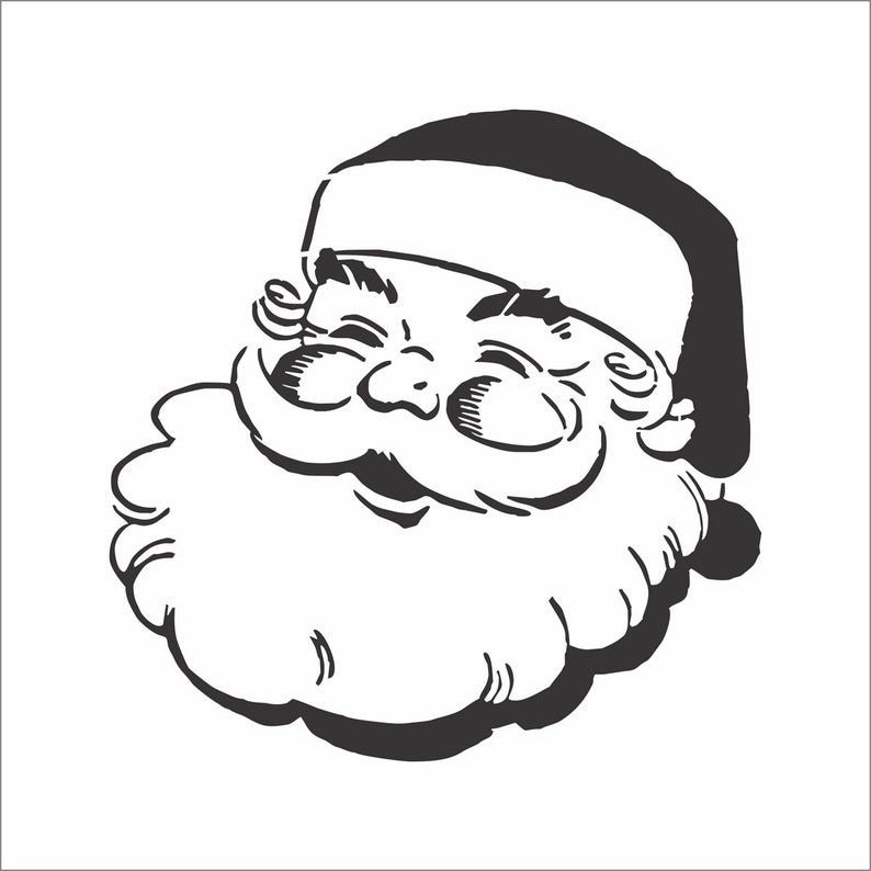 SANTA Stencil Reusable Stencil 6 Sizes Available Create Etsy