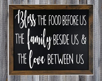 Bless the Food before us Stencil - Kitchen Signs - Christian Stencils - Christian Farmhouse - Create Christian Signs - Reusable  6 sizes