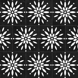 Floor Tile Stencil - Symphony Tile Stencil - Paint Floors, Backsplashes, Stair Risers & Cabinets - Reusable Tile Stencil for DIY Projects