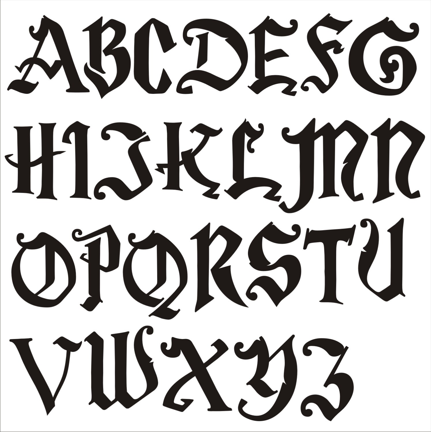 Alphabet Stencil ** Reusable STENCILS- Letters **Reusable Stencil  Arl-BLK021** A-Z / 7 sizes available UPPERCASE Signs or Pillows