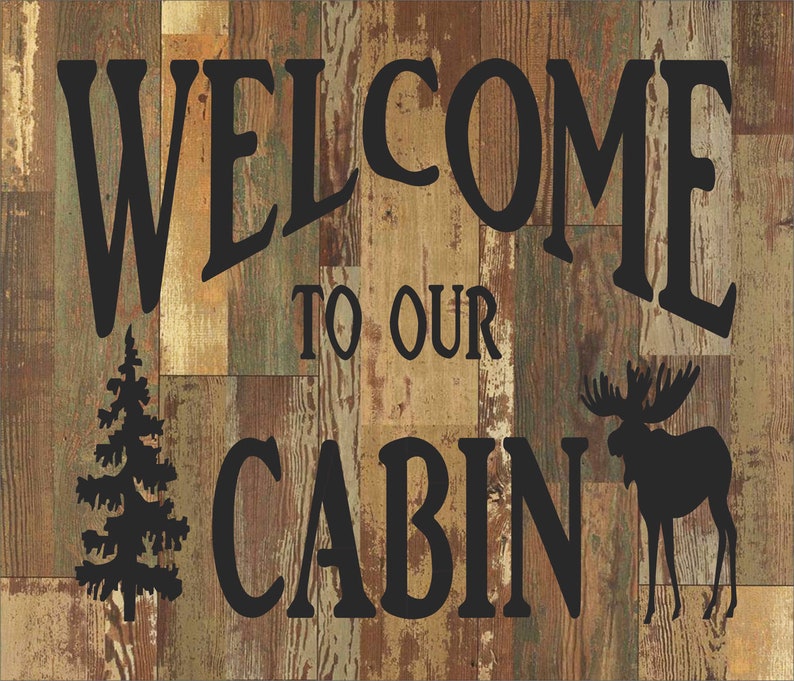 WELCOME to OUR CABIN Stencil or Lake House Stencil Reusable | Etsy