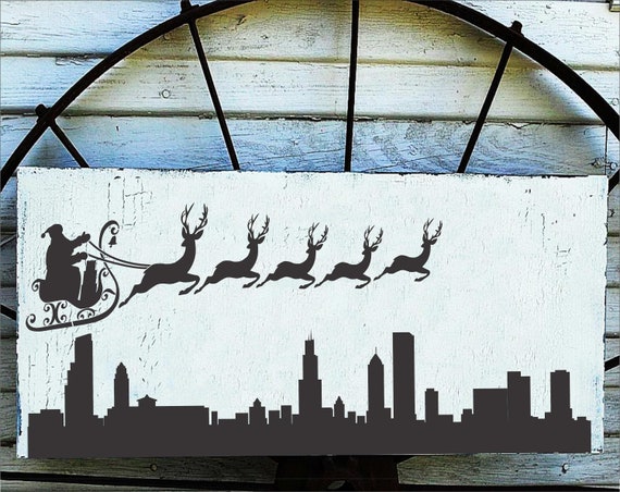 Durable /& Reusable Mylar Stencils Chicago Skyline Stencil