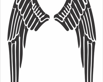 Angel Wings Stencil - Angel Stencil - Wings Stencil - Wall Stencil - Christian Stencil - Paint Angel Signs, Angel Pillow, Reusable 10 sizes