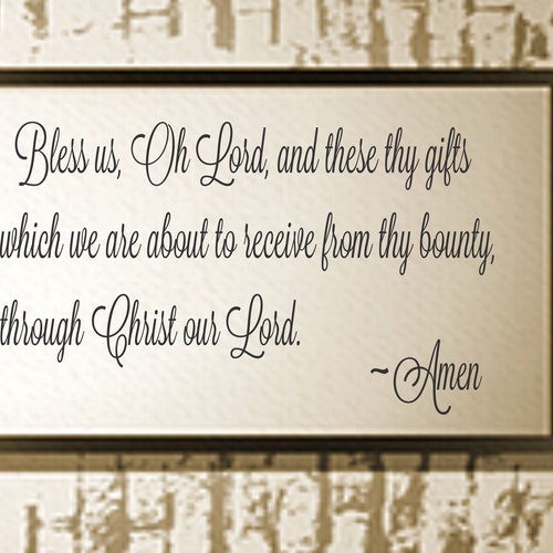 Bless Us Oh Lord and These Thy Gifts Wood Sign Meal Time Etsy
