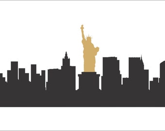 New York Stencils - New York Skyline - New York Silhouette - New York Wall Stencil - Create New York Signs, New York - Reusable 7 Sizes