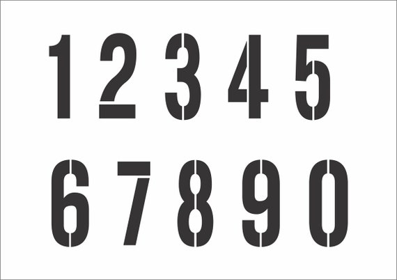 NUMBER Stencil - Mailbox stencil - Street Number Stencil - Custom Numbers -  House Numbers - Reusable PLAY2021 - NUMBERS 0-9 / 6 Sizes