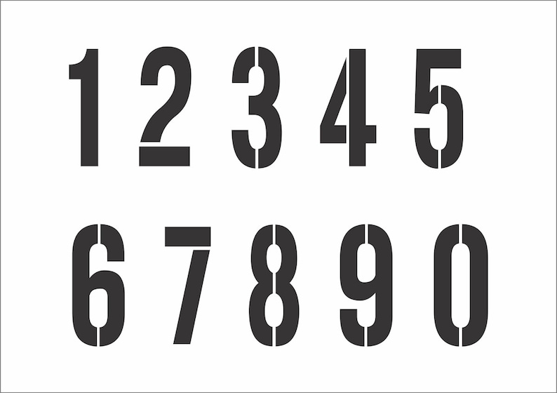 NUMBER Stencil Reusable Stencils Design PLAY2021/ NUMBERS Etsy
