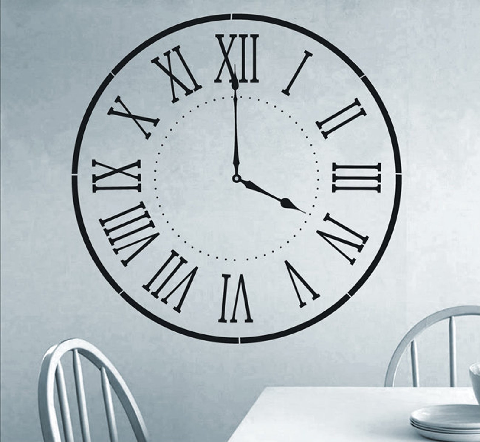 Clock Stencil Reusable STENCIL Available in 5 sizes Wall Etsy