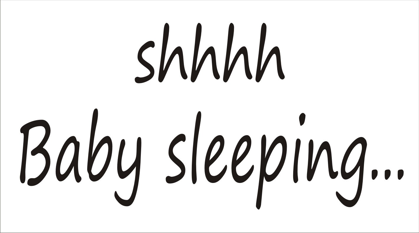 Baby is Sleeping Sign or Pillow Reusable STENCIL 7 | Etsy