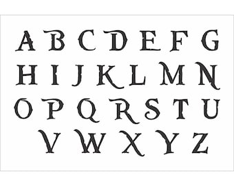 Spooky Alphabet Stencil for Painting Halloween Signs | DIY HALLOWEEN | Scary Font Painting Signs, Halloween Alphabet Stencil - REUSABLE