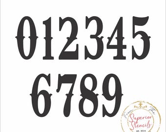 NUMBERS Stencil - Door Numbers - Table Number Stencil - House Numbers Stencil - Mailbox Numbers - Paint Numbers - NUMBERS 0-9 - REUSABLE