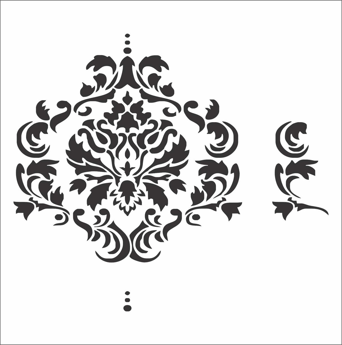 Dreamy Damask - Wall Stencil - Painting Walls - Tile Stencil - Paint ...