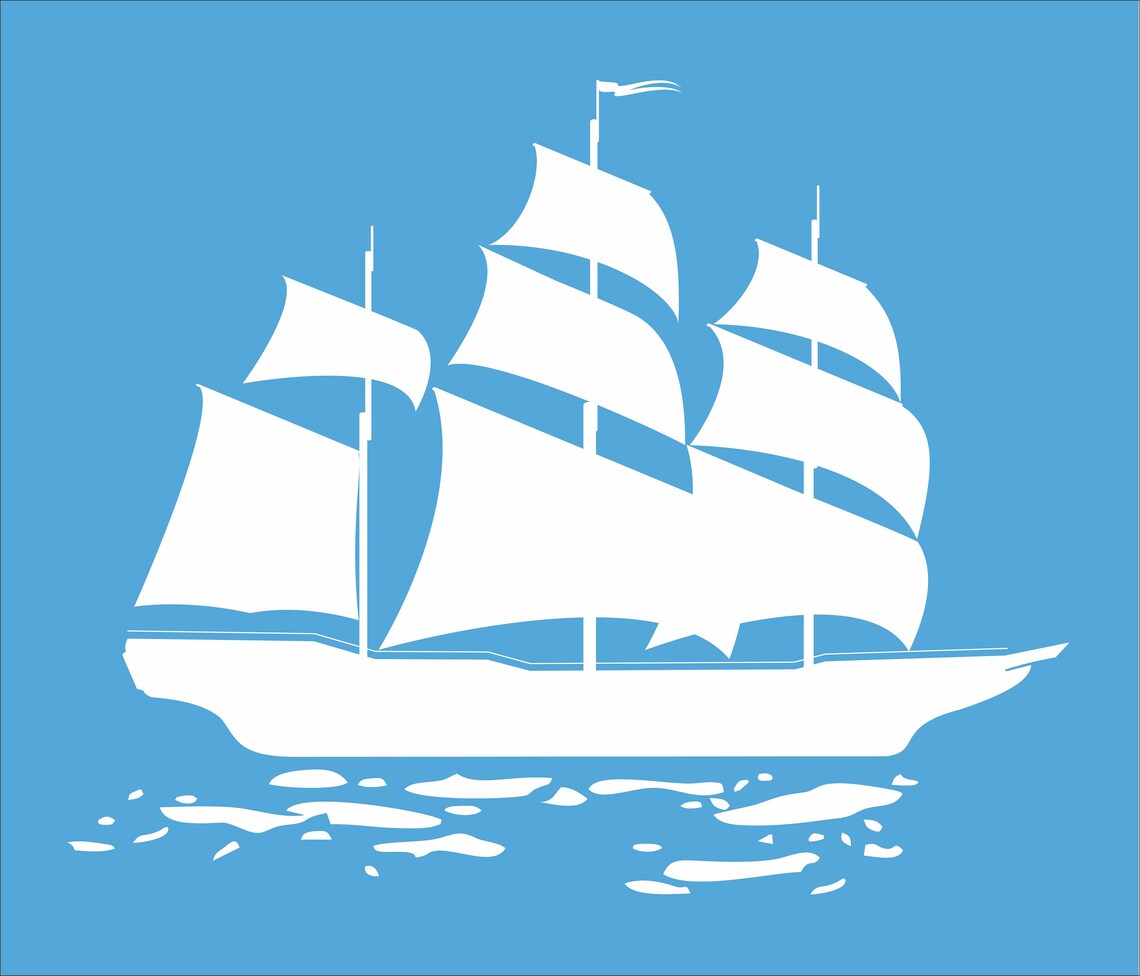 Ship Stencil Pirate Ship Stencil Reusable STENCIL 10 Sizes - Etsy