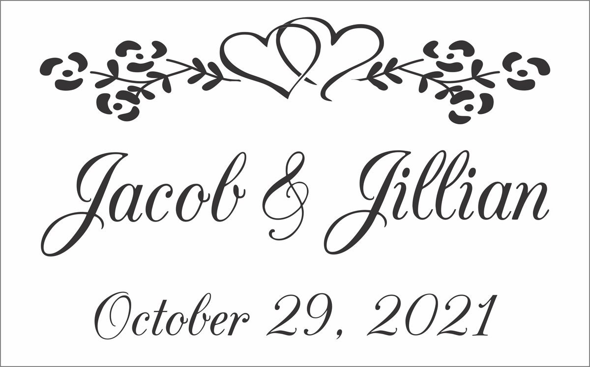 Custom Wedding Stencil Custom Stencil Reusable STENCIL Etsy