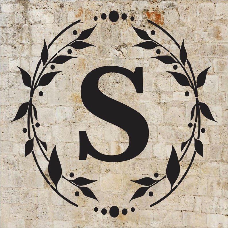 Custom Monogram Stencil – Letter A-Z – Script or Block Font – Reusable ...