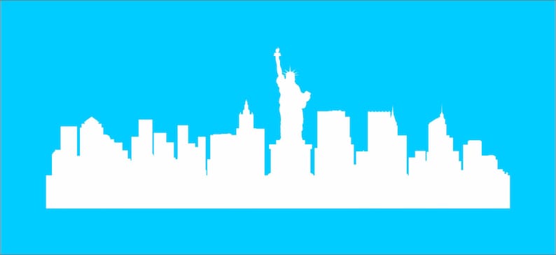 New York Skyline Reusable STENCIL 7 Sizes Available Create - Etsy