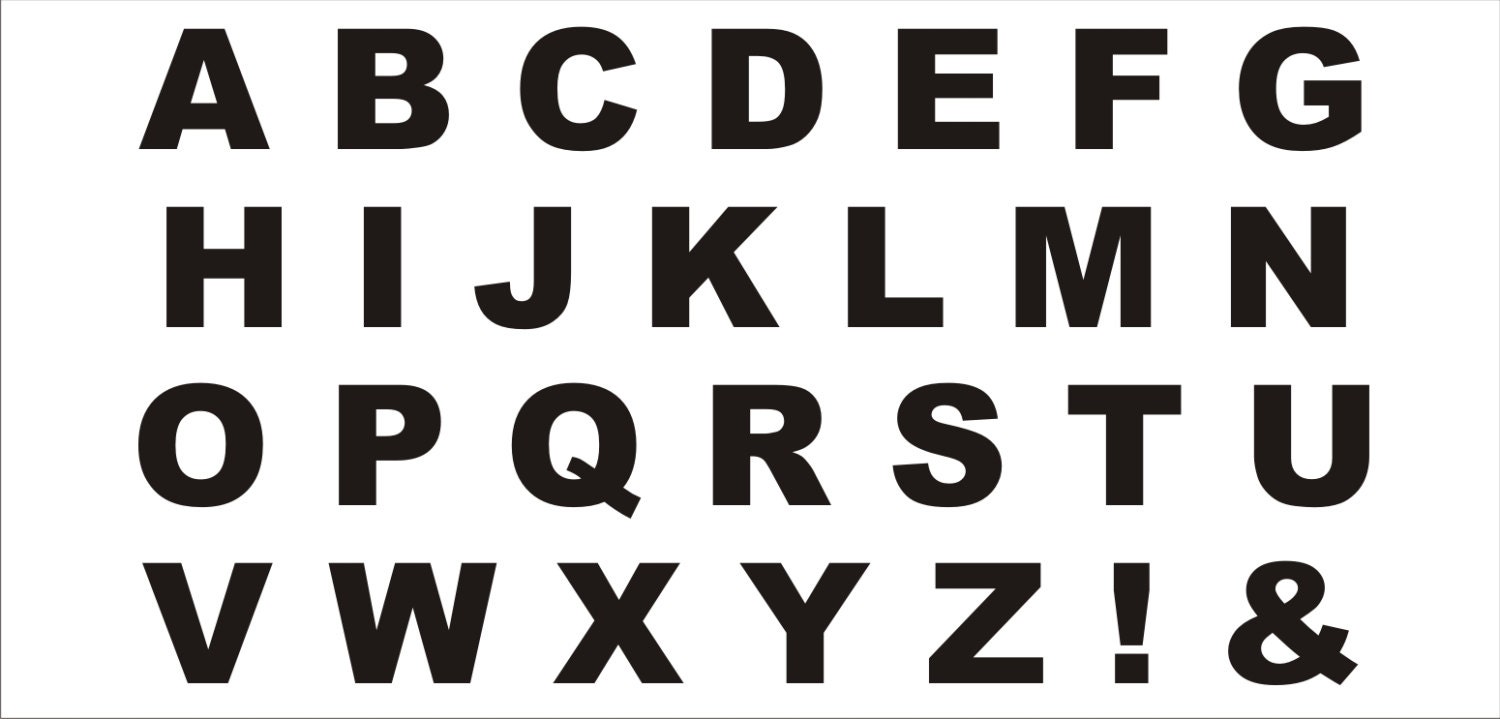 Alphabet Stencil Letters Stencils Custom Stencils Lower CASE Letters  Reusable Stencil Bal2014 A-Z Letters 6 Sizes 