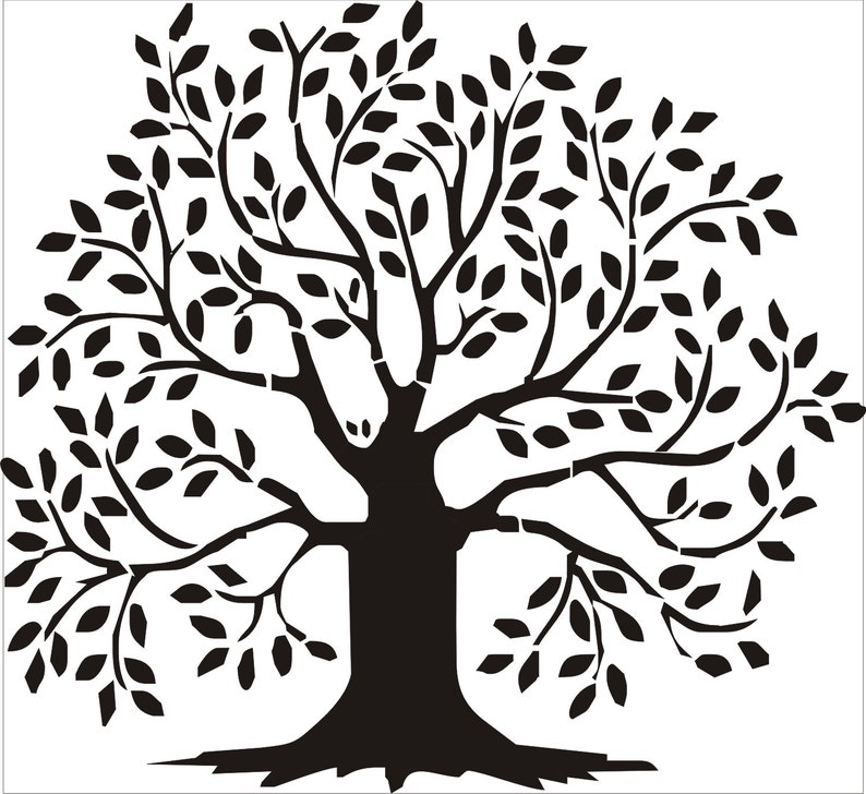 Family Tree Custom REUSABLE STENCIL TREE 9 Tailles Etsy family-tree-custom-reusable-stencil-tree-9-tailles-etsy