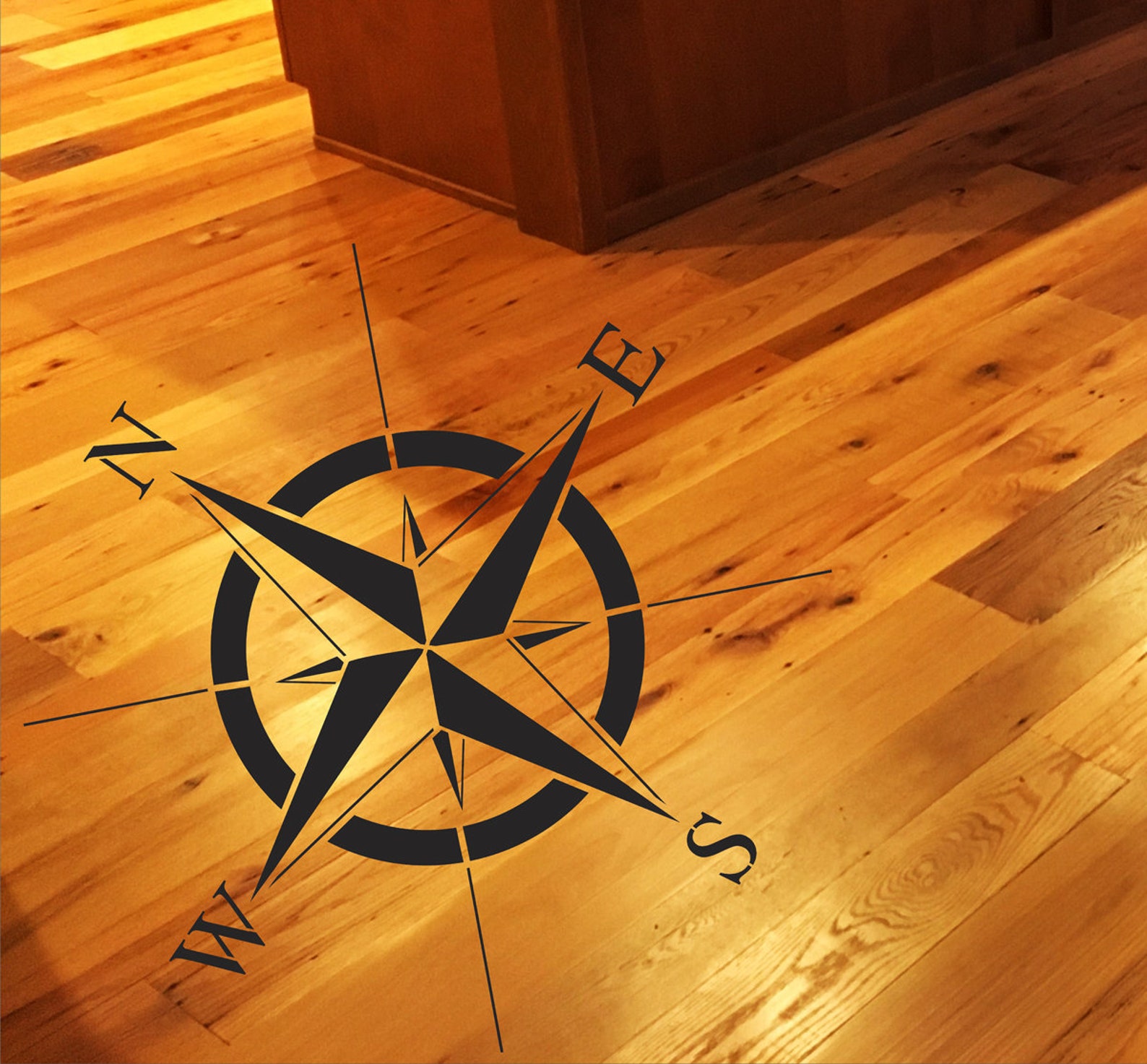 Compass Wall Sample Rose Compass Stencil | Compass Stencil for Signs, Walls, Floors, Tile ...