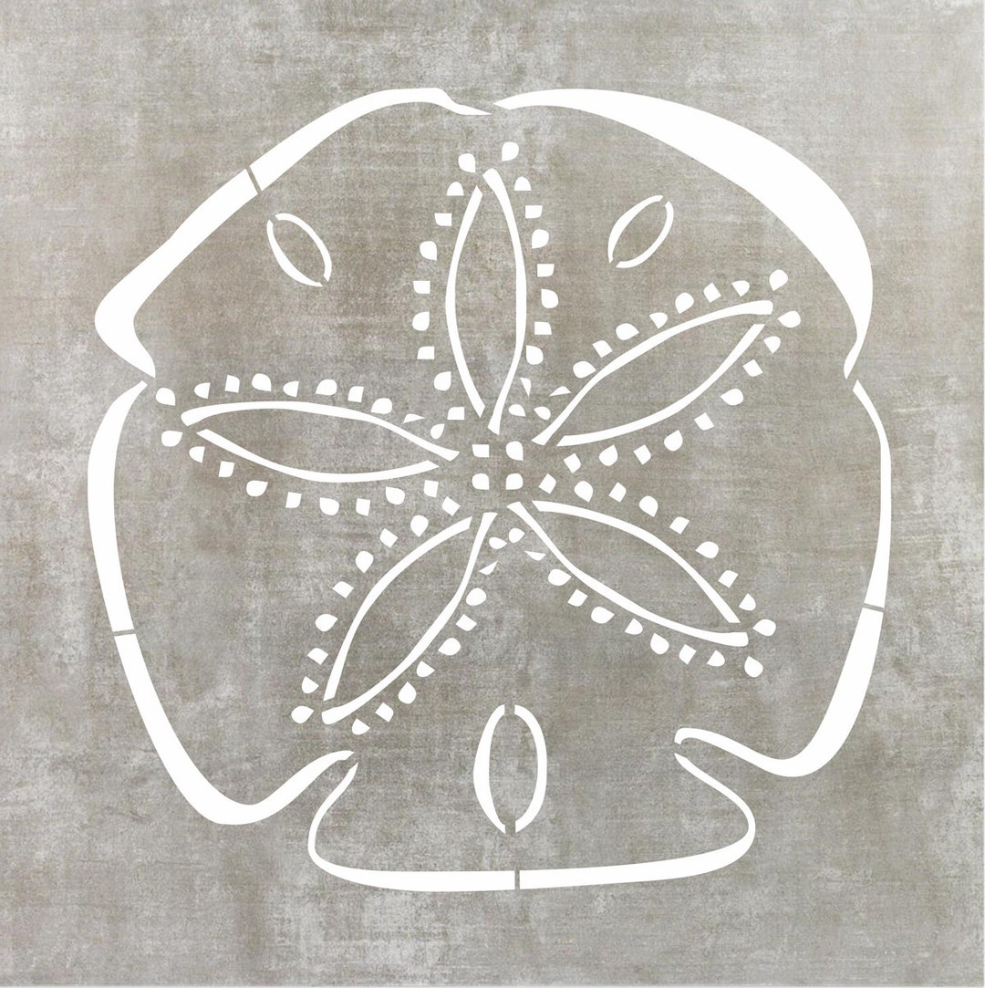 Sand Dollar Stencil Create Beach Pillows Or Sand Dollar Prints Reusable sand-dollar-stencil-beach-themed-stencil-nautical-stencil-etsy
