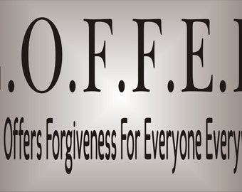 COFFEE Christ Offers Forgiveness Stencil