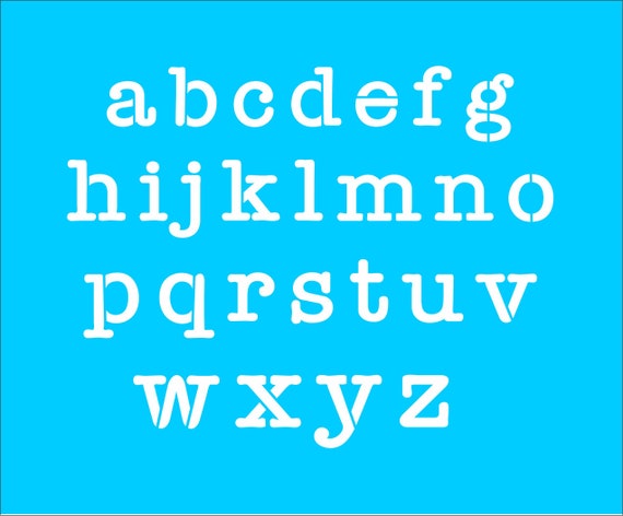 Alphabet Stencil Letters Stencils Custom Stencils Lower CASE