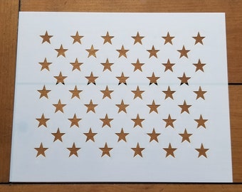 Star Stencil - 50 Stars Stencil - Stars for Flag - Star STENCILS - Paint Flag Signs - Stencil for painting Stars - Reusable 28 sizes