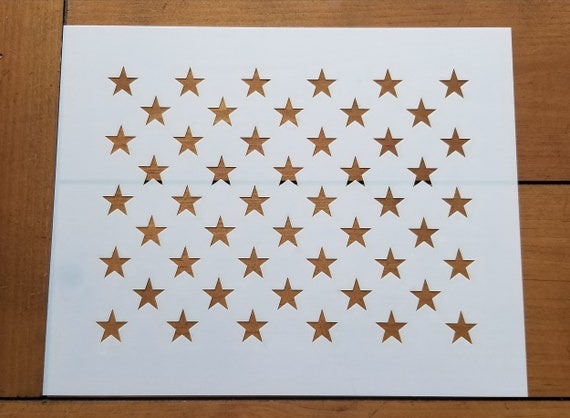 American Flag Stencil Stars and Stripes Template