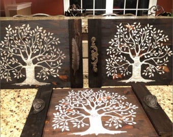 Family Tree Stencil - Family Tree Sign STENCIL- Oak TREE - 8 Sizes REUSABLE- Create Family Tree Signs and Family Wall Art!