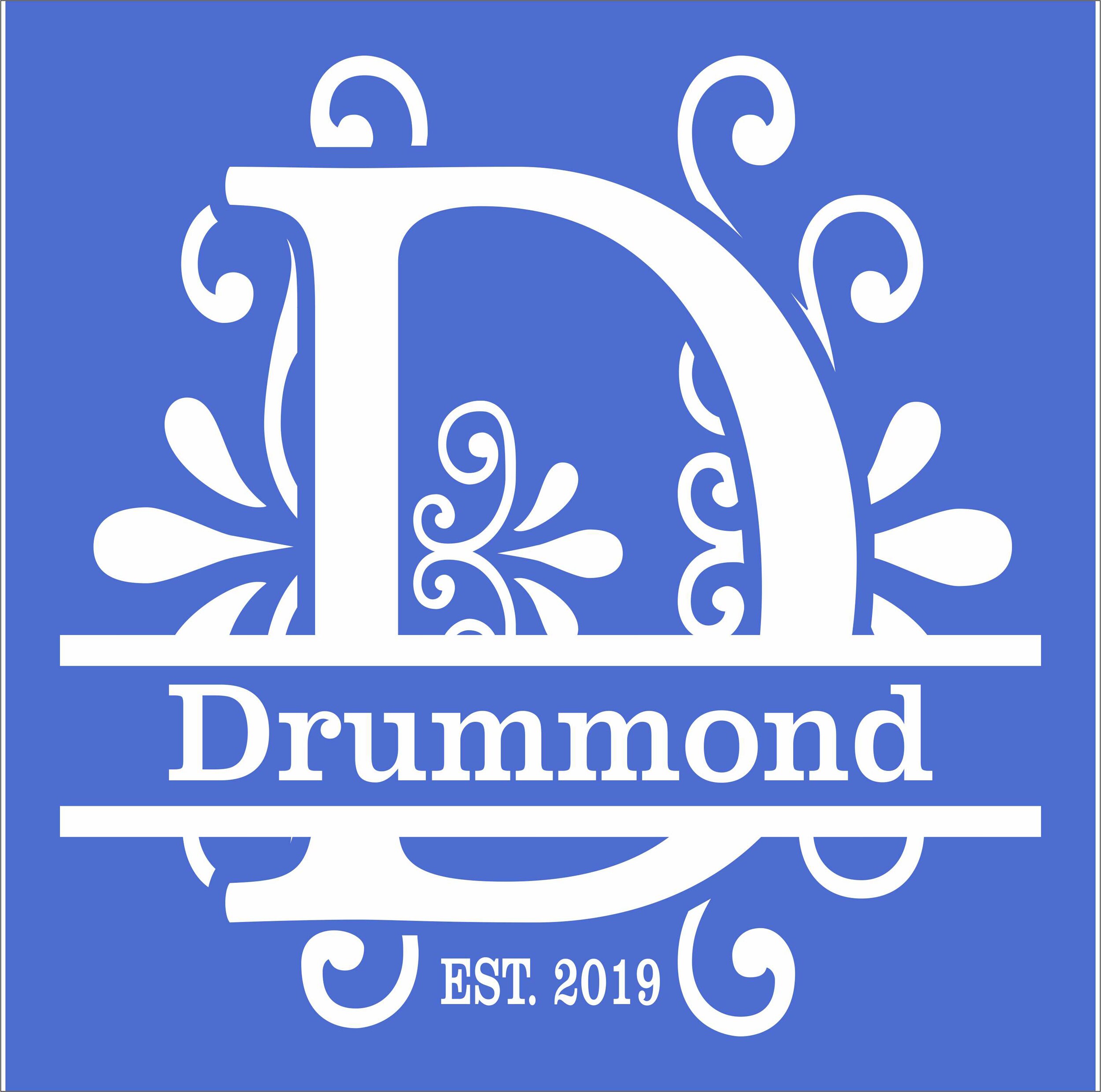 Custom Split Monogram Stencil Custom Stencil Reusable Etsy