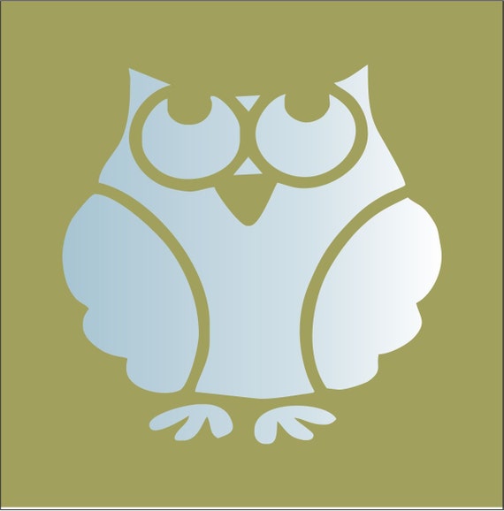 Owl Reusable Stencil Owl 2 5 Sizes available Create Owl | Etsy