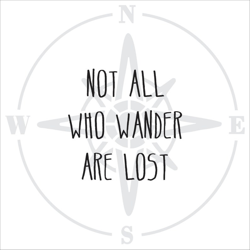 Not All Who Wander Are Lost w/Compass Stencil 2 PC Reusable | Etsy